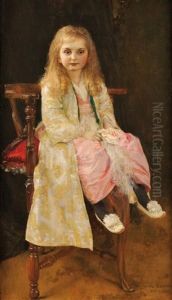 Portrait De Jeune Fille by Gustave Claude Etienne Courtois