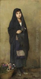 Das Blumenmadchen by Gustave Claude Etienne Courtois