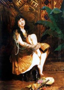 La Jeune Musicienne Orientale by Gustave Claude Etienne Courtois