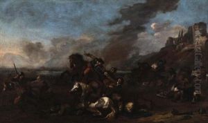 Scene De Bataille by Jacques Courtois