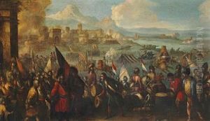 Battle Scene With A Defeated Commander Surrendering