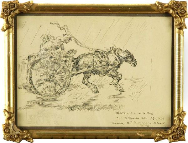 Estudo Para 'driving Home In The Rain' - view 1