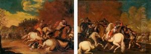 Batalla Ecuestre (pair) by Jacques Courtois
