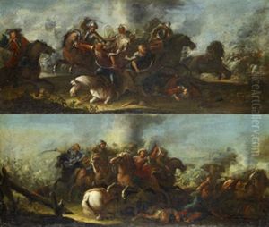 Bataljscene (+ Another, Similar; Pair) by Jacques Courtois