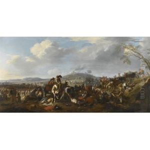 An Extensive Landscape With The Aftermath Of A Battle by Jacques Courtois