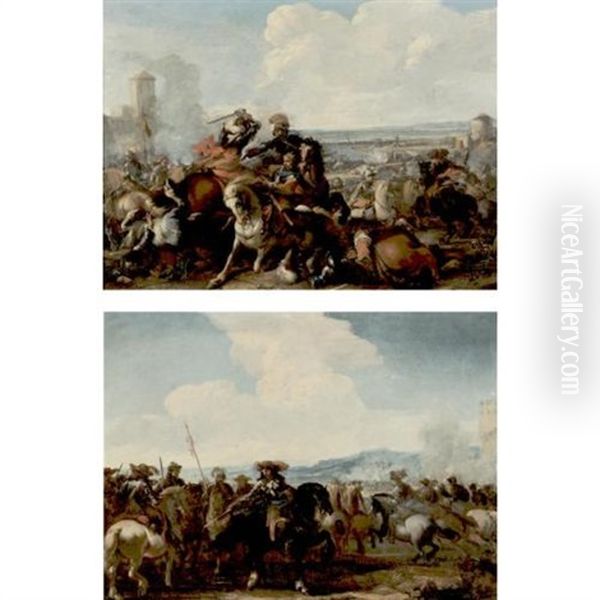 Cavalry Engagement (+ Another, Similar; Pair) - view 1