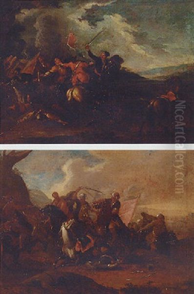 Cavalry Skirmish Between Turks And Christians - view 1