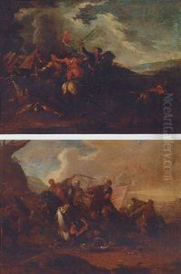 Cavalry Skirmish Between Turks And Christians by Jacques Courtois