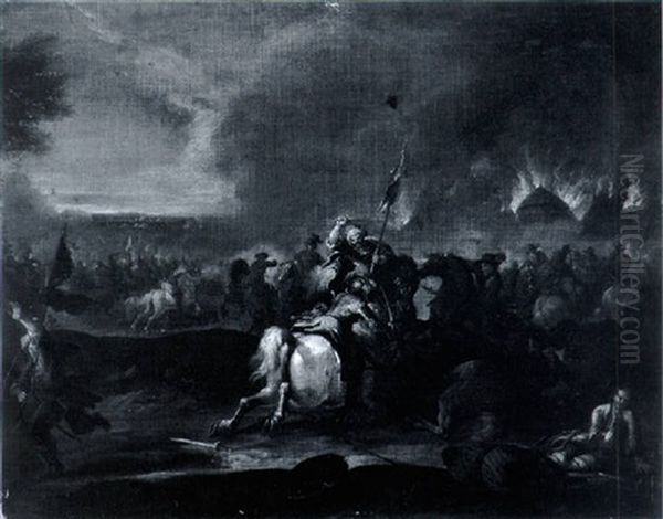 Battle Scene With Conflagration - view 1