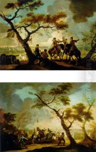Turkish Cavalrymen By A Battlefield by Jacques Courtois