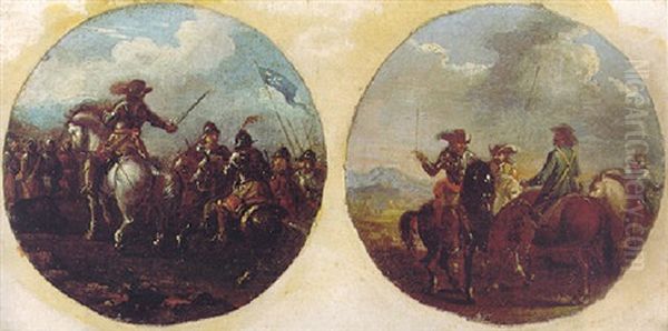 A Cavalry Officer Directing His Troops - view 1