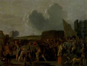 Soldaten Und Feldherr Bei Kanonen by Jacques Courtois