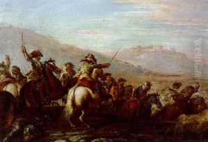 Scene De Bataille by Jacques Courtois