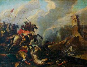 Scene De Bataille by Jacques Courtois