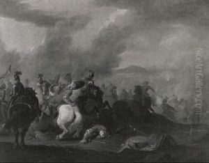 Cavalry Skirmish Between Turks And Europeans by Jacques Courtois
