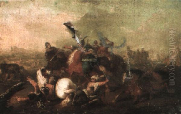A Cavalry Engagement Between Turks And Christians - view 1