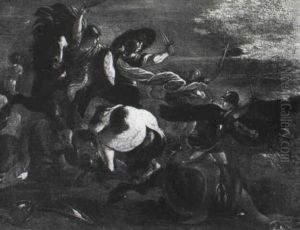 Battaglia Fra Cavalieri In Costume Classico by Jacques Courtois
