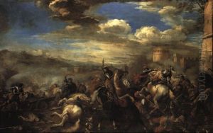 Grande Battaglia Con Scontro Di Cavalieri by Jacques Courtois
