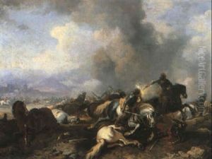 Cavalry Skirmish by Jacques Courtois