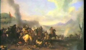 Scene De Bataille by Jacques Courtois