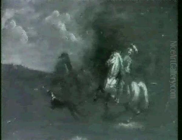 Scene De Chasse Au Cerf - view 1