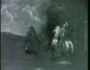 Scene De Chasse Au Cerf