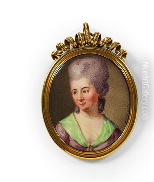 A Portrait Miniature Of A Courtly Rococo Lady - view 1