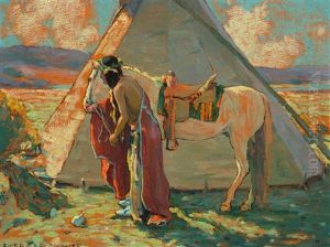 Indian Camp [or] Sunlight by Eanger Irving Couse