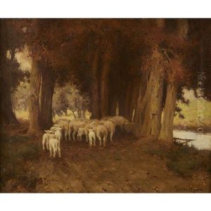 Sheep In The Woods by Eanger Irving Couse