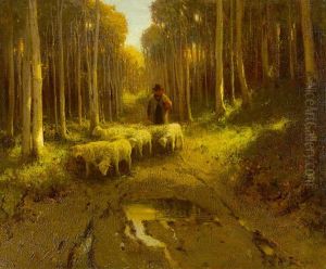 Shepherd With His Flock by Eanger Irving Couse