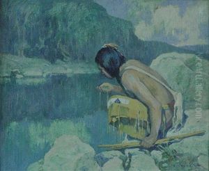 Indian In Moonlight by Eanger Irving Couse