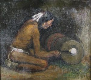 Indian And Drum by Eanger Irving Couse