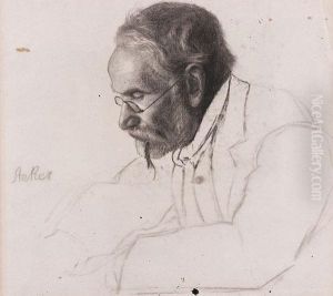 Portrait Eines Mannes by Albert Anker