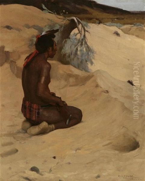 The Ambush, Klikitat Indian With Rifle - view 1