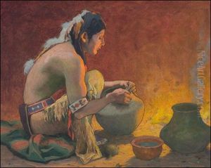Mending The Jar by Eanger Irving Couse