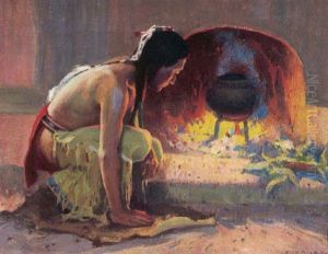 Preparing The Evening Meal by Eanger Irving Couse
