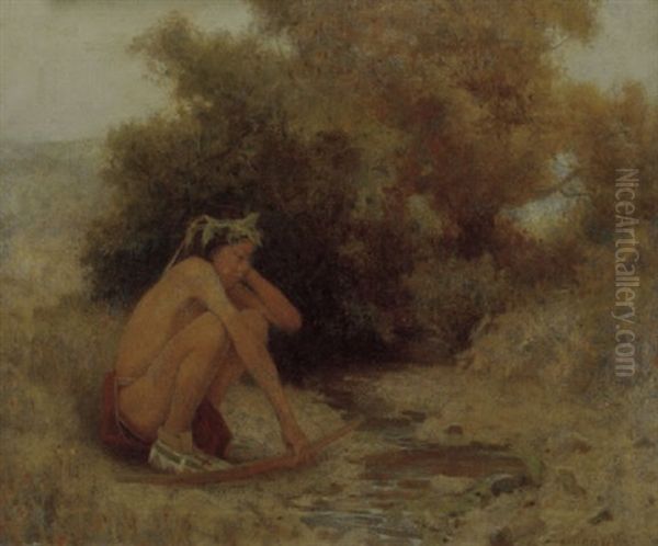 The Novice By The Brook by Eanger Irving Couse