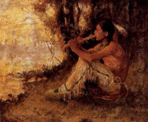 Indian Playing Flute by Eanger Irving Couse