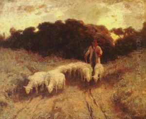 Shepherd With His Flock by Eanger Irving Couse