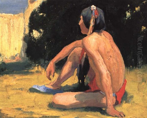 Seated Indian - view 1
