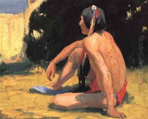 Seated Indian by Eanger Irving Couse