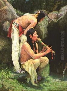 The Magic Flute (flute Player At The Spring) by Eanger Irving Couse