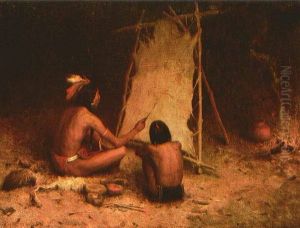 Indian Brave Recording General Mackenzie's Fight With The Cheyennes by Eanger Irving Couse
