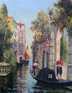 A Gondolier, Venice by Charles Cousin