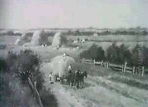 Haymaking by Charles Cousin