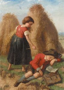 Waking The Slumbering School Boy by Pierre Joseph Coussaint