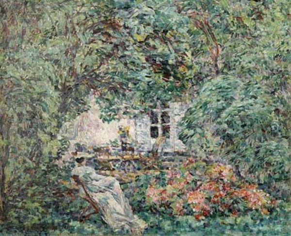 Frau In Einem Garten - view 1