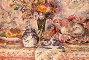 Nature Morte Aux Vases De Fleurs Et A La Theiere