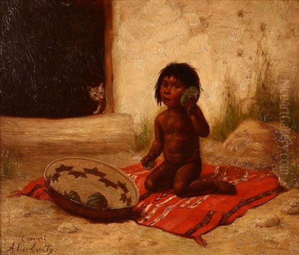 Sea Murmurs, Young Indian Child Listening To Echo In Seashells - view 1