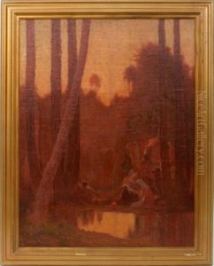 Arabs Resting By A Pond by Gordon Coutts